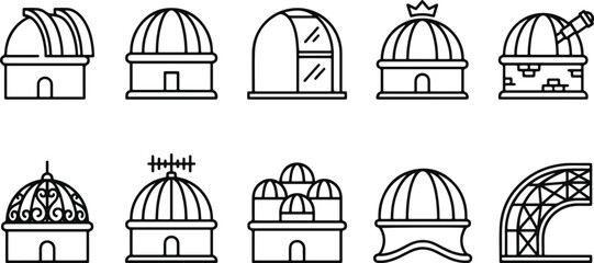 Dome roof architecture icons © MUKTARANI