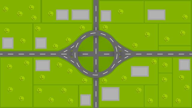 Highway freeway aerial view vector design motion graphics