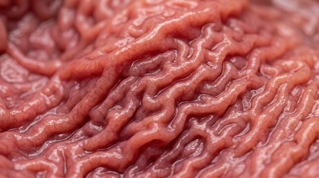 Close-up of raw ground meat texture background