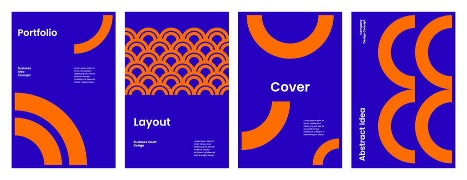 Abstract minimalist cover template. Modern colorful geometric shape concept. Vector illustration
