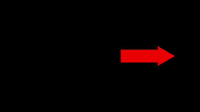 A red arrow moves from left to right across a black background in multiple frames, creating a sense of motion. Suitable for illustrating direction, progress, or navigation concepts.