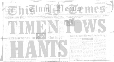 Obraz premium Newspaper paper grunge vintage old aged texture background. Vector design.