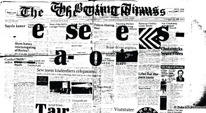 word cloud made of old letters on white