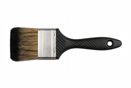Professional Paintbrush with Carbon Fiber Textured Handle and Synthetic Bristles