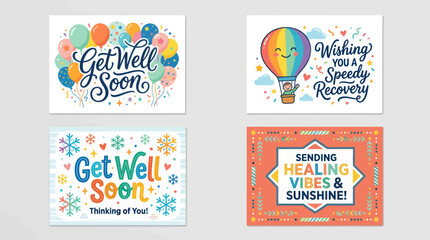 Get well soon greeting card collection © Corvus
