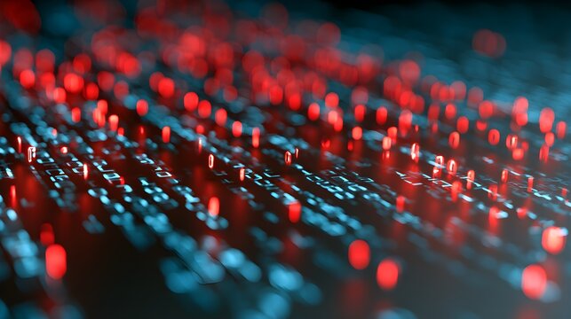 digital bytes concept with data technology and information processing theme realistic lighting commercial stock photography