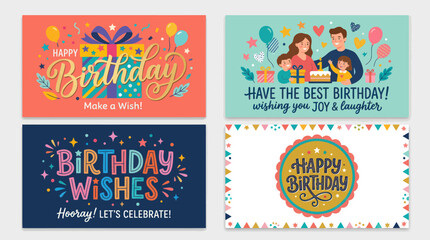 Happy birthday greeting card collection © Curva