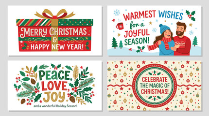 Holiday greetings and christmas wishes © DanvataLabs