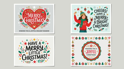 Holiday greetings and festive decorations © DanvataLabs
