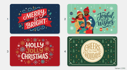 Holiday greetings with festive graphics © DanvataLabs