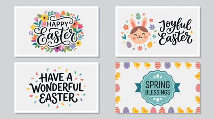 Happy easter spring holiday greetings © Curva