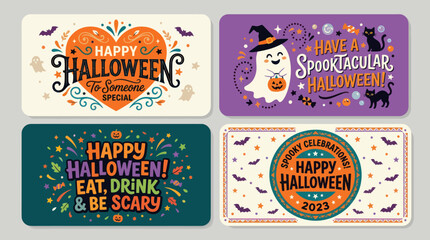 Happy halloween festive greetings collection © Curva