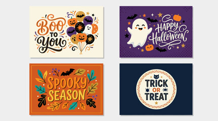 Happy halloween greeting cards collection © Curva