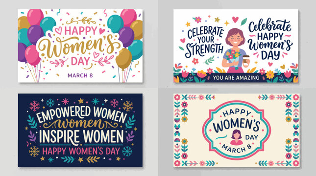 Happy womens day celebration graphics