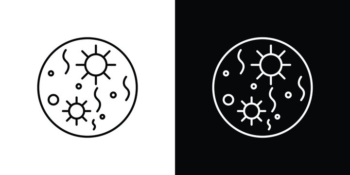 Microorganism icon black lineart editable vectors pack