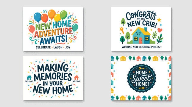 New home celebration cards