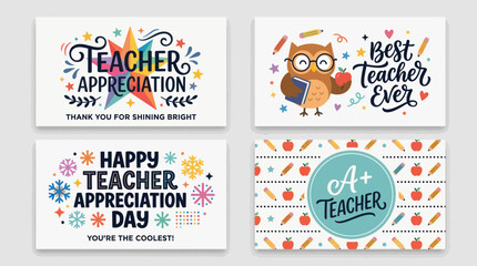 Teacher appreciation greetings and designs © MBG