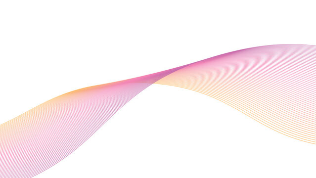 Abstract Gradient Flowing Wave Lines Background Vector Illustration Modern Dynamic Curve Design