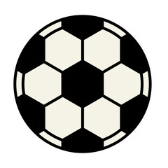 Fototapeta premium Black and White Soccer Ball Vector Icon