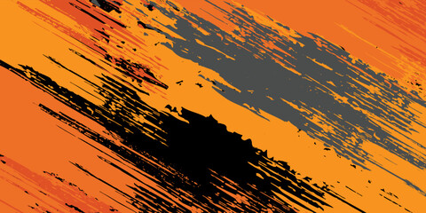 Sublimation jersey design vector brush modern grunge camouflage background paint splash splashes bold stripes brush orange stripes abstract. eps 10 © Samsul