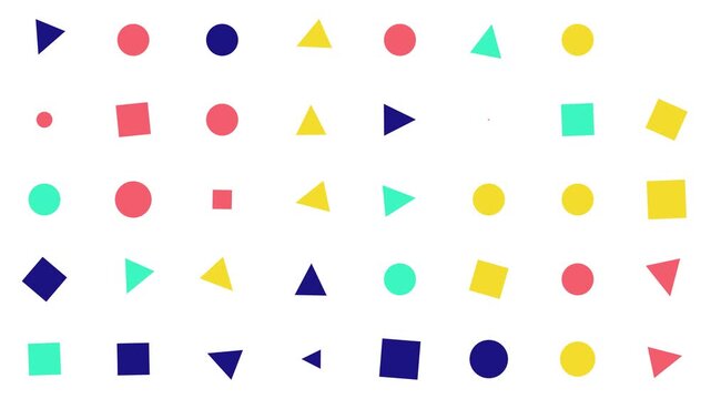 Geometric shapes, colorful icons, memphis design elements, 40 shapes