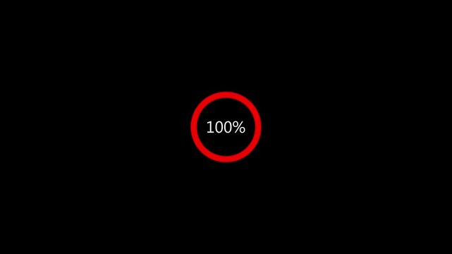 Loading animation from 0 to 100 with , Animated circle loading from 0 to 100 loading video.4 k animation...