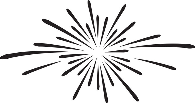 Festive star shaped fireworks explosion design for holiday celebrations and special party events