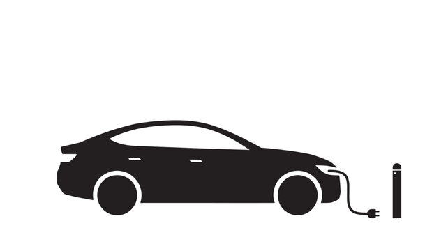 Electric Car Charging At Station For Sustainable Energy Concepts