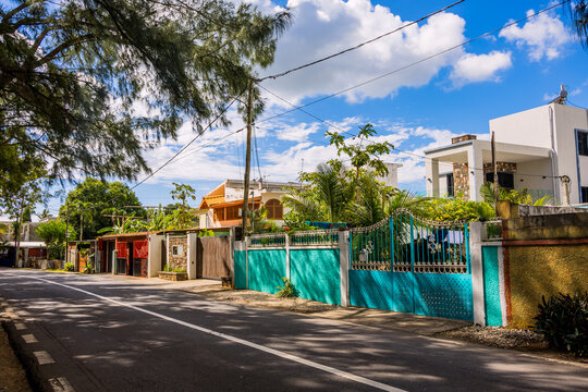 Le village de Pointe aux Piments au Nord-Ouest de l'Ile Maurice, Oc&eacute;an Indien, Afrique