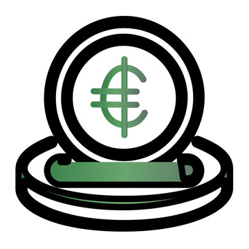 Clean flat vector line icon showing a single coin entering a slot, ideal for payment terminals, vending controls, fare systems, and finance apps.