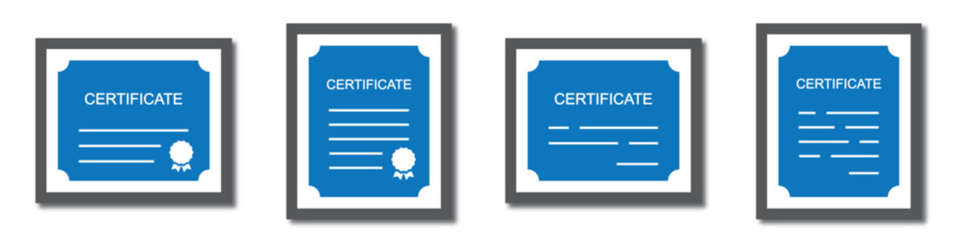Certificate text frame figure icon illustration