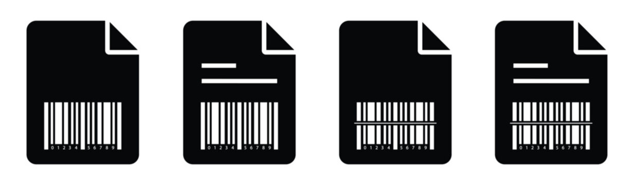 Document barcode file product scan icon illustration