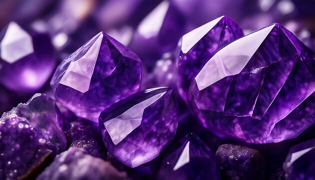 Abstract Purple Background With Amethyst Close Up