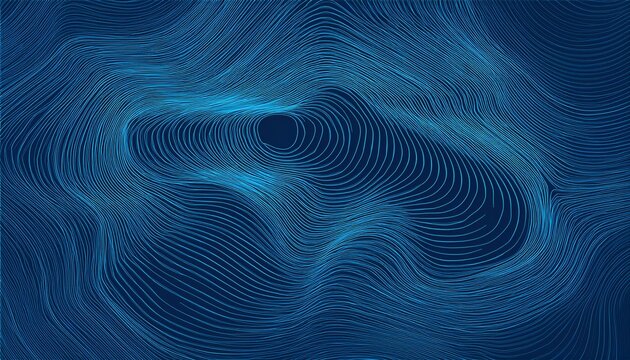 Ultra Wide Wallpaper Abstract Topographic Contour Map Blue Vector Background
