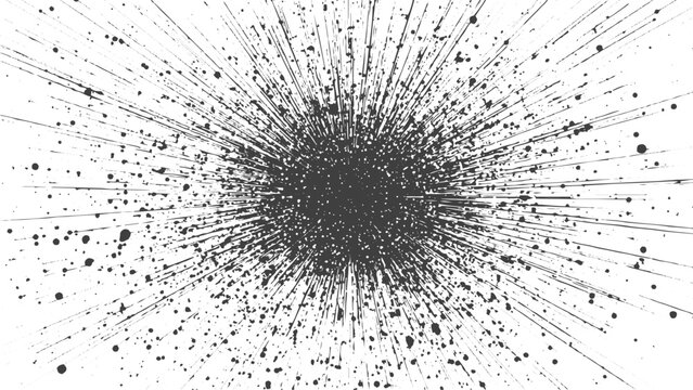 Abstract Explosion Burst Featuring Flying Dust, Scattered Debris and Dramatic Shockwave Effect Design.