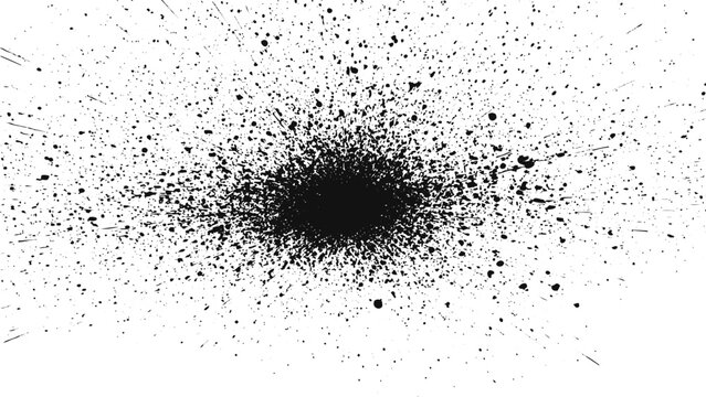 Abstract Explosion Burst Featuring Flying Dust, Scattered Debris and Dramatic Shockwave Effect Design.
