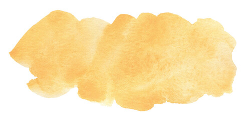 Naklejka premium Abstract pastel yellow watercolor spot for text or logo isolated on white background 
