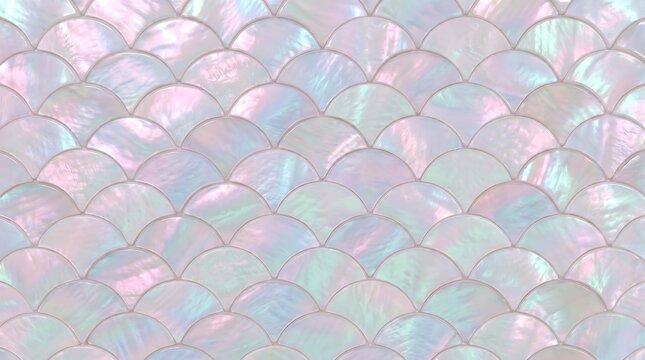 Iridescent mother of pearl scales seamless pattern background
