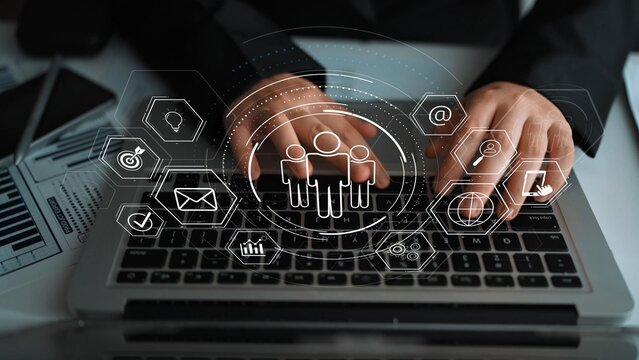 Business teamwork system showing digital communication and performance tracking. Teamwork improves collaboration, drives success, teamwork enhances planning, and teamwork supports productivity. Marrow