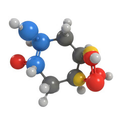Obraz premium Colorful molecular model of a complex organic compound in 3D isolated on transparent background
