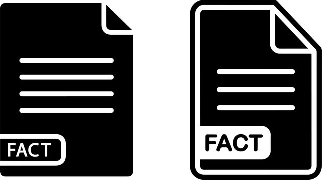 Two document icons with the word fact labeled on them