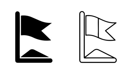 Set of Corner Flag Icons for Sports © Galih