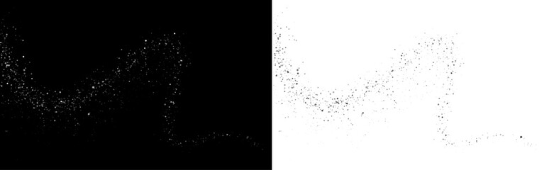 Obraz premium Silver bokeh glitter lights shine in PNG with soft circles and festive abstract glow. Perfect for luxury invitations, weddings, and backgrounds. Transparent background ensures smooth design use. 
