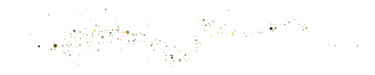 Obraz premium Gold glitter splash with soft luminous particles, elegant abstract festive background for wedding invitations, greeting cards and branding design use.