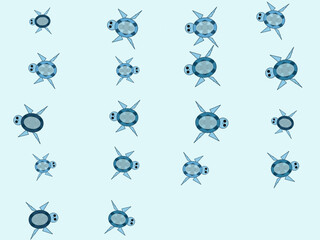Tropical Sea Turtle Pattern Underwater Design © iushakovsky