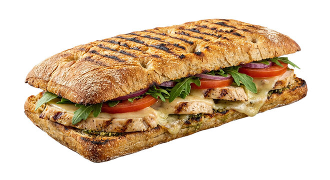 Grilled chicken panini sandwich