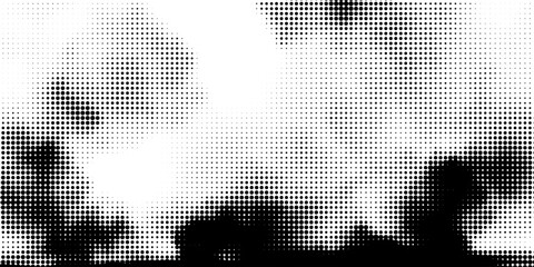 Fototapeta premium minimalist basic halftone dots effect in black and white color with simple layout, soft dot transitions and clean negative space, vector