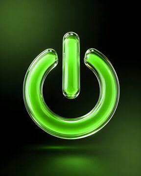 power button on black background