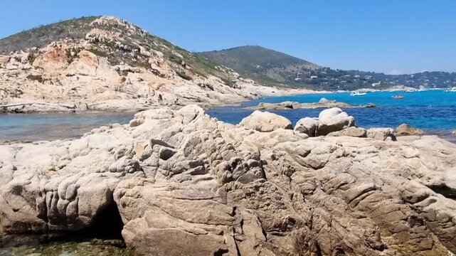 Beach in the Taillat Cape near Saint-Tropez, South of France