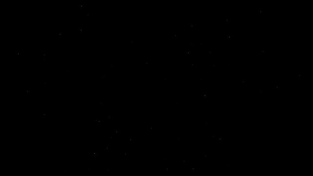 Explosive sparkling glitter stars, glowing glitter burst sparkle effect.white glowing glitter particle with magic sparkles and twinkle stars.seamless fantasy star moveable effect on black screen.4K